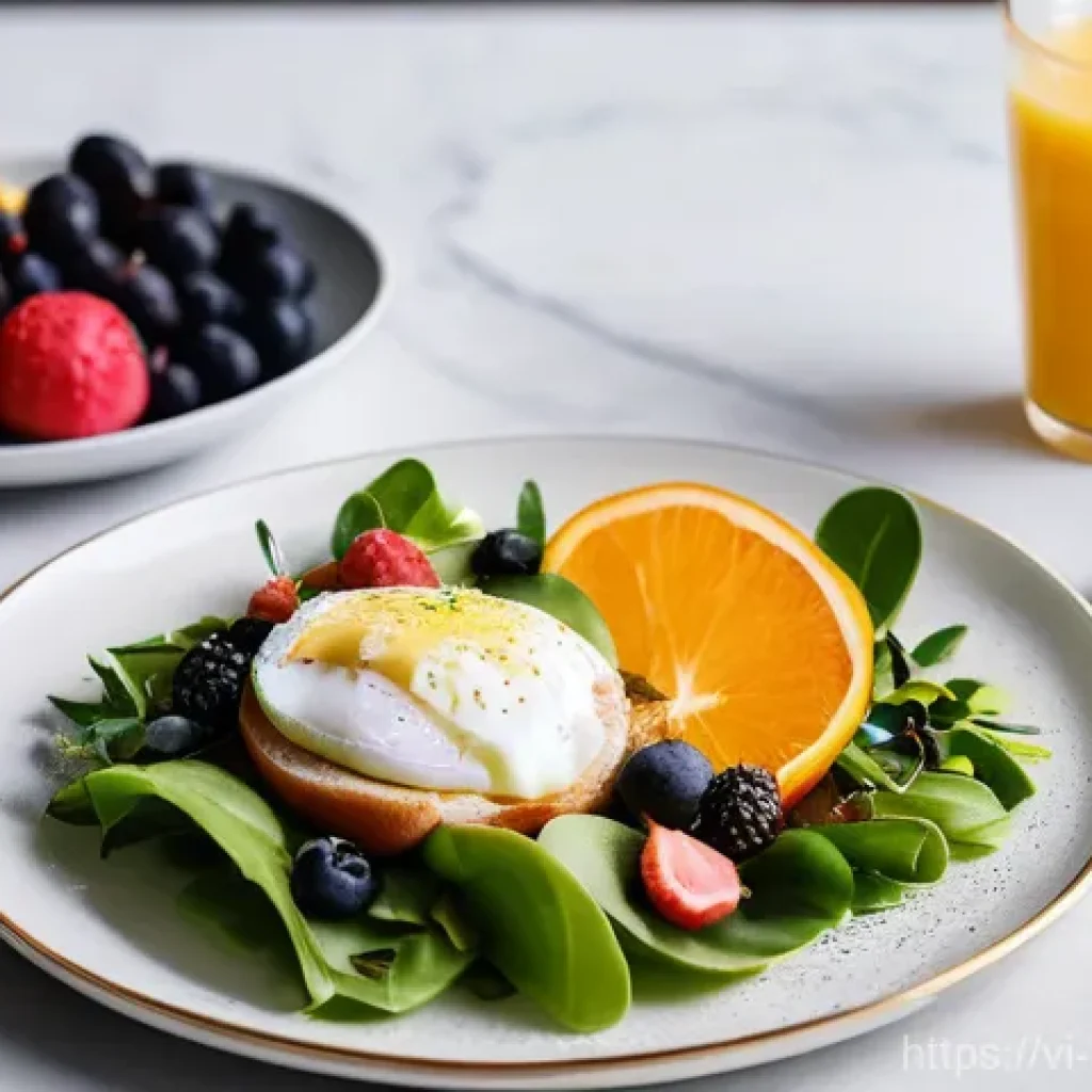 주말 브런치 메뉴 - **European-Style Elegance:** A beautifully styled flat lay photograph of a luxurious European-style ...