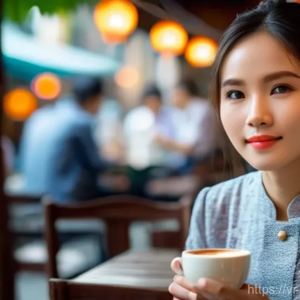 디지털 카메라 설정 - Hanoi Cafe Portrait with Bokeh
A vibrant, high-quality portrait photograph of a young Vietnamese wo...