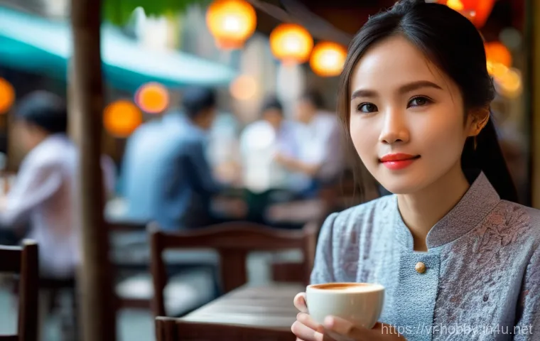 디지털 카메라 설정 - Hanoi Cafe Portrait with Bokeh

A vibrant, high-quality portrait photograph of a young Vietnamese wo...