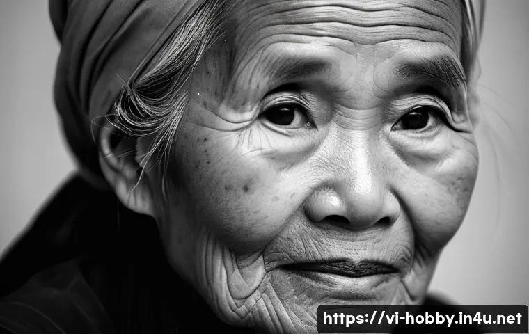 흑백 사진 찍는 법 - **Prompt 1: Evocative Elderly Portrait in Black and White**
"A candid, close-up portrait of an e...